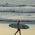 Surfer Girl on Tamarindo Beach